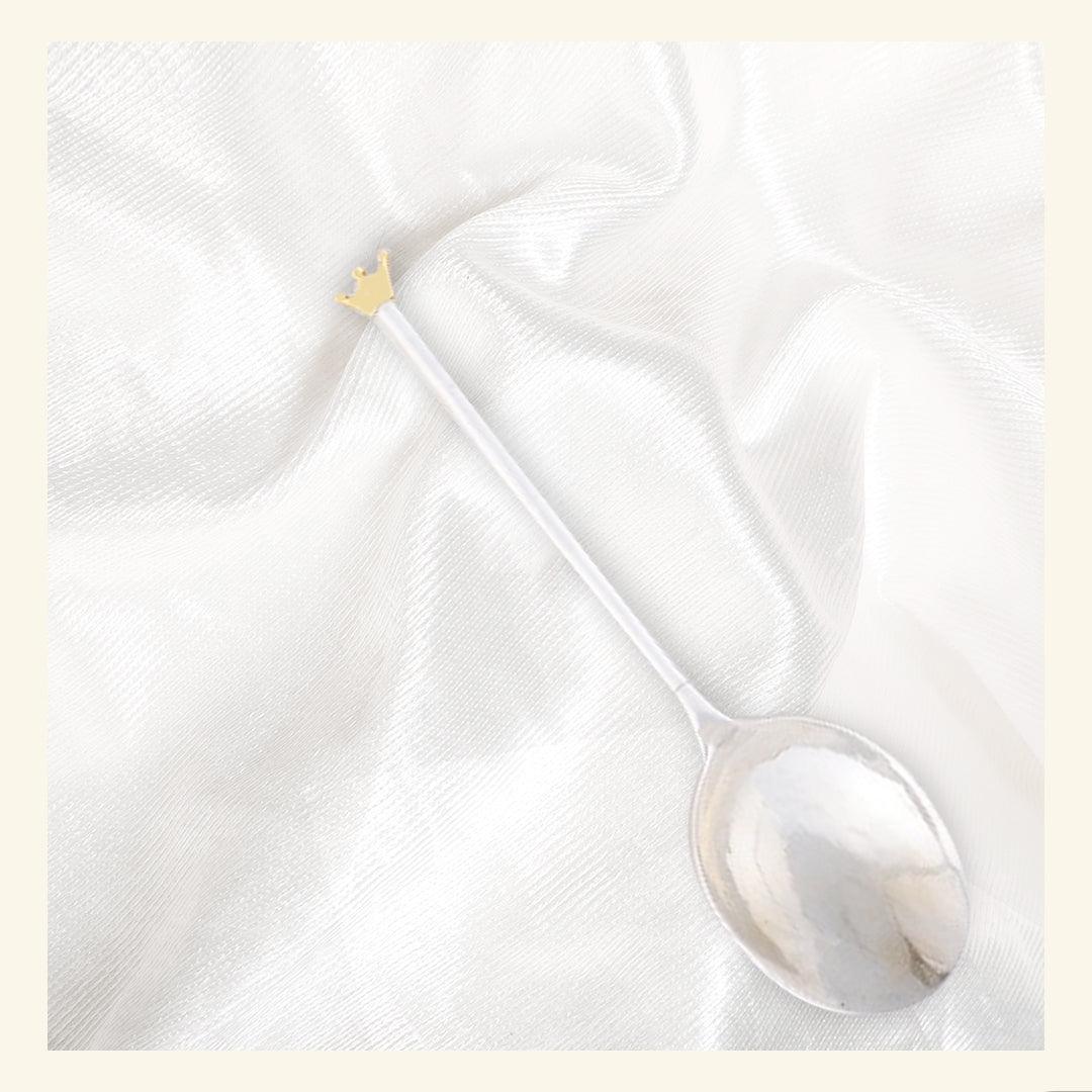 Crown Spoon in Sterling Silver — 925 silver baby gift, by Rajasi Jindal
