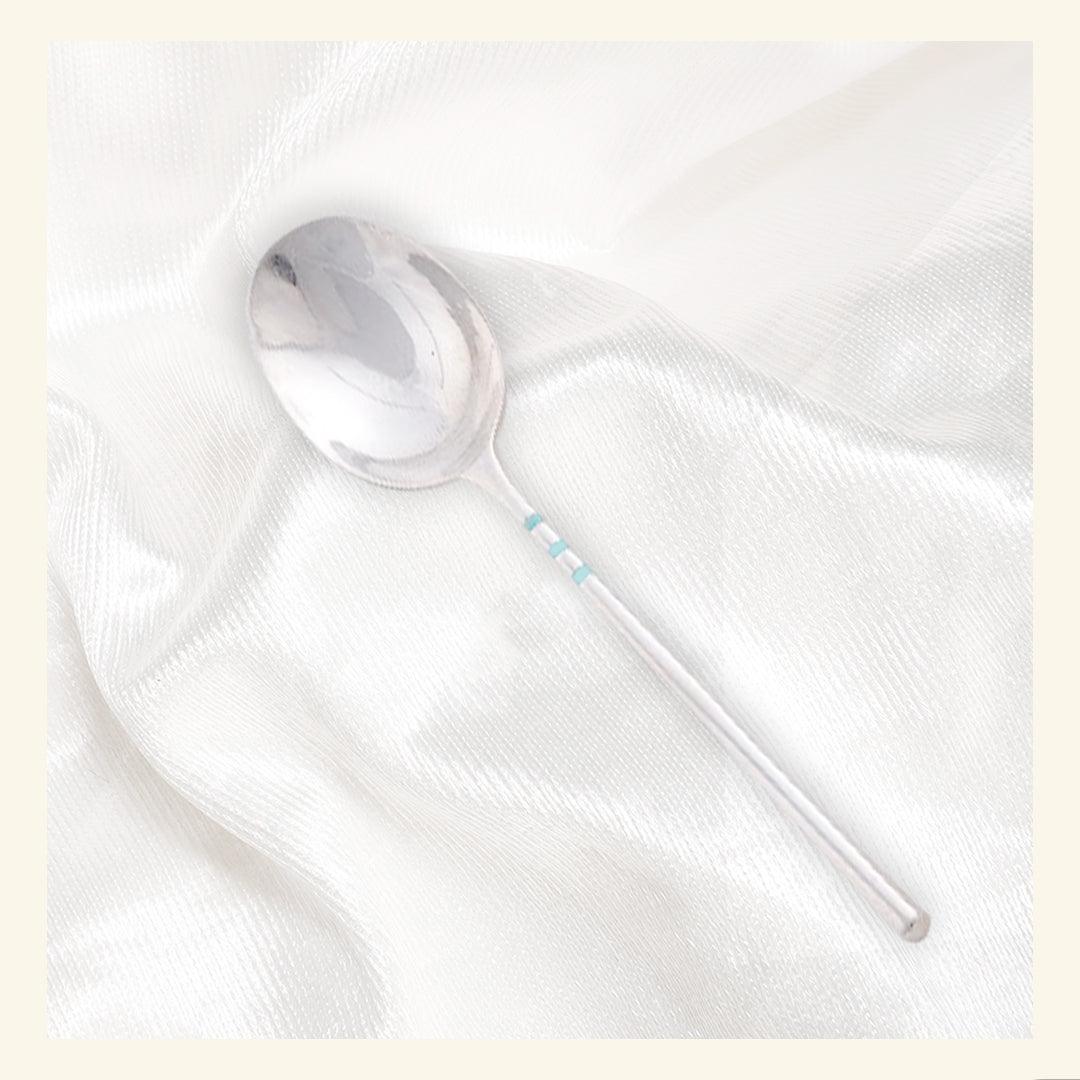 Baby Blue Spoon in Sterling Silver — 925 silver baby gift, by Rajasi Jindal