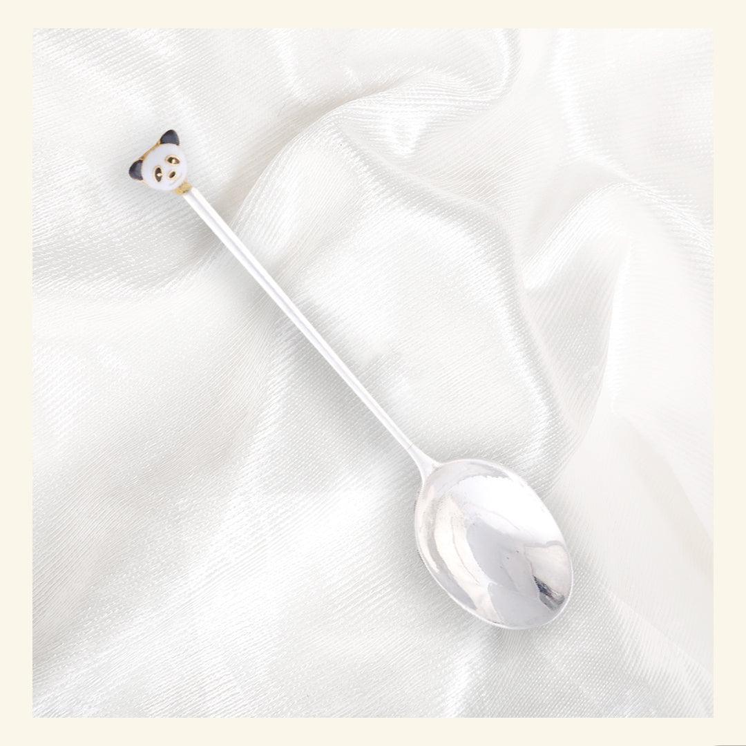 Panda Spoon in Sterling Silver — 925 silver baby gift, by Rajasi Jindal