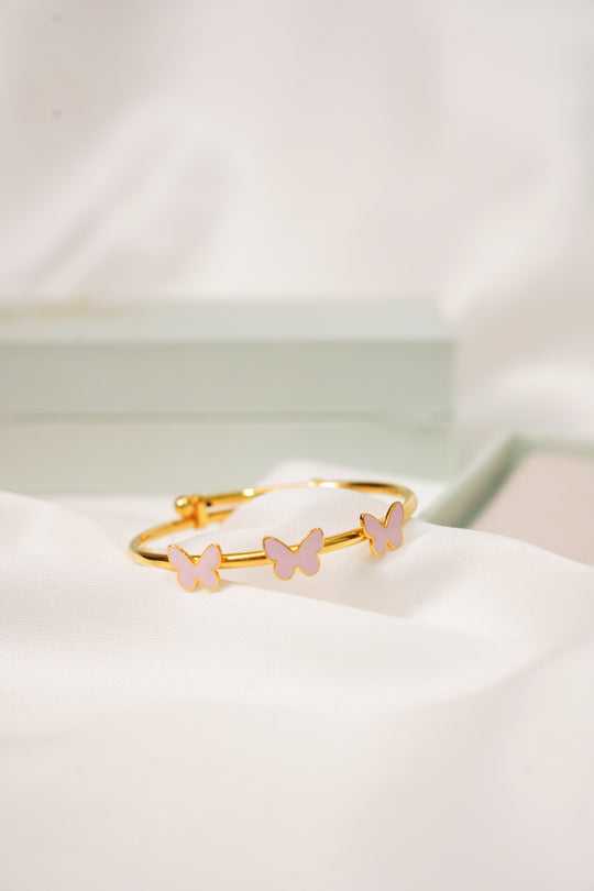 Butterfly Silver Adjustable Bangle