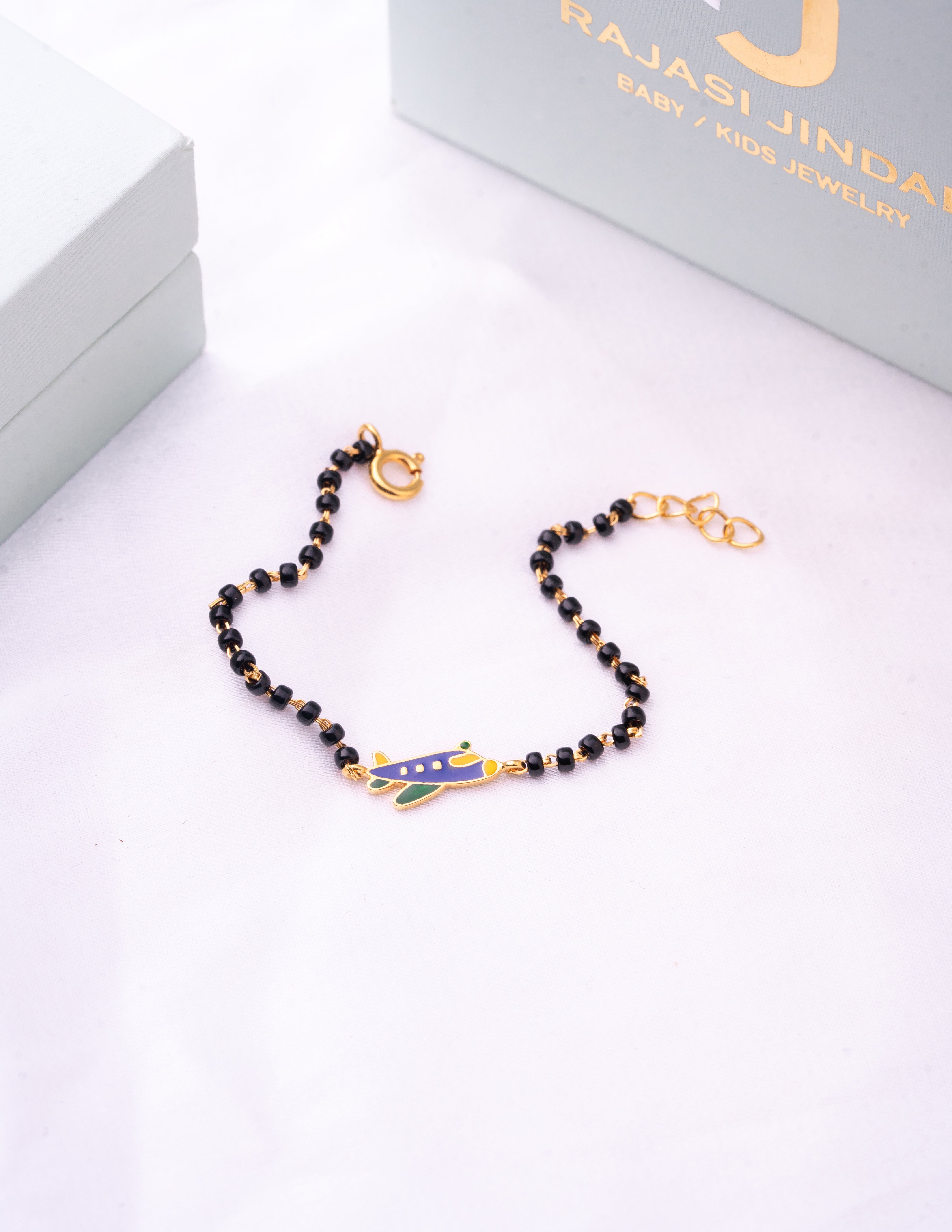 Aeroplane Nazariya for babies — BIS Hallmarked evil eye nazariya, by Rajasi Jindal
