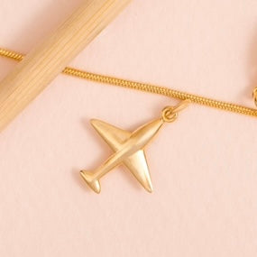 Aeroplane Gold Plated Charm