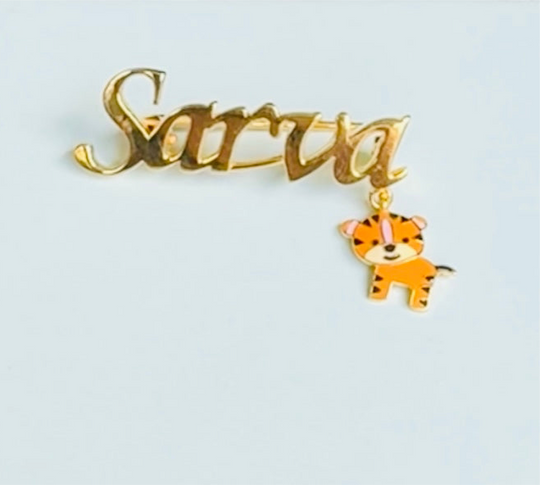 Name Tiger Brooch / Lapel Pin