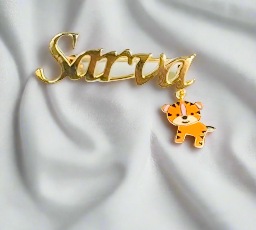 Name Tiger Brooch / Lapel Pin