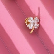 Diamond Clover Earrings for kids — BIS Hallmarked, by Rajasi Jindal
