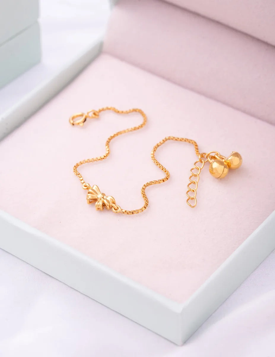 Bow Silver Payal pair for babies — BIS Hallmarked 925 silver anklets, by Rajasi Jindal