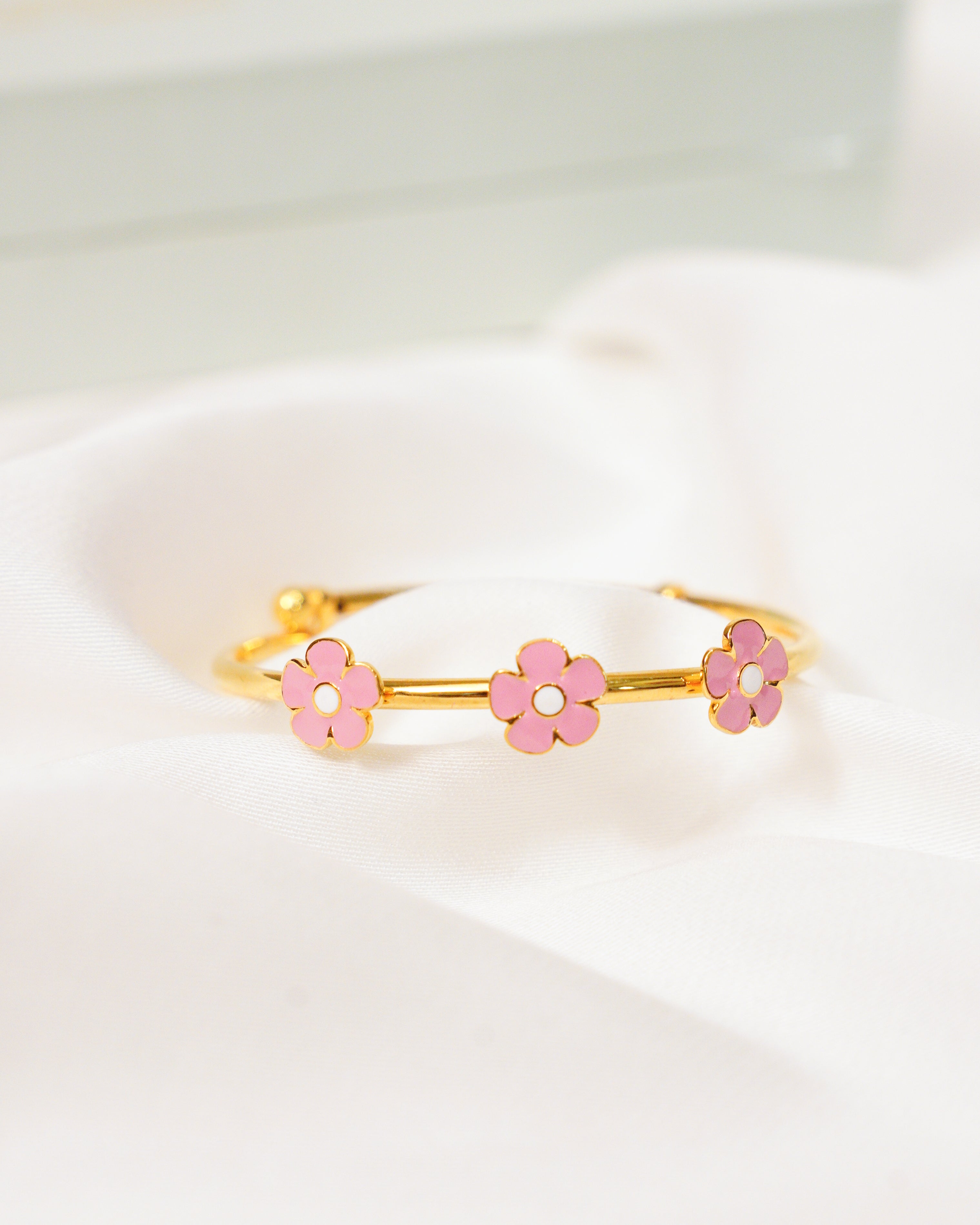 Flower Silver Adjustable Bangle for babies and kids — BIS Hallmarked 925 silver, by Rajasi Jindal