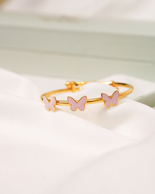 Butterfly Silver Adjustable Bangle