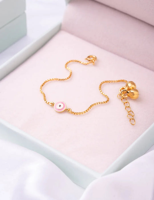 Evil Eye Silver Payal (PAIR)