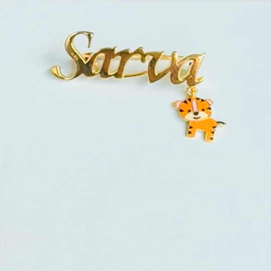 Name Tiger Brooch / Lapel Pin