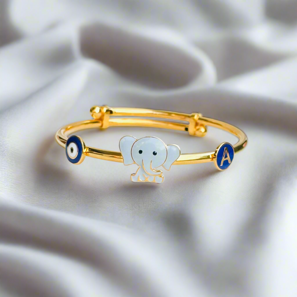 Elephant evil eye Adjustable Bangle
