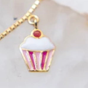 Cupcake Gold Plated Charm