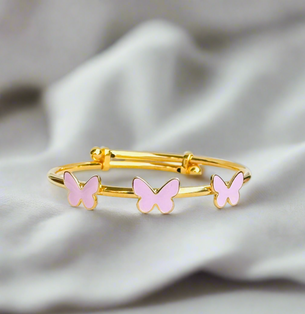 Butterfly Silver Adjustable Bangle