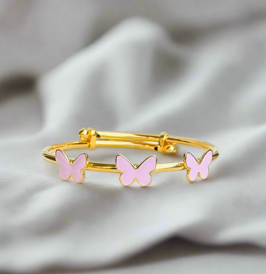 Butterfly Silver Adjustable Bangle