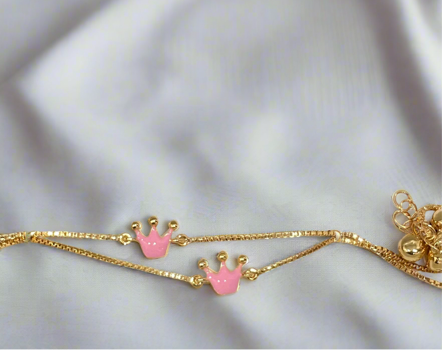 Crown Silver Payal pair for babies — BIS Hallmarked 925 silver anklets, by Rajasi Jindal