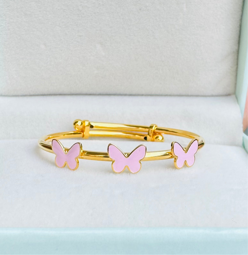 Butterfly Silver Adjustable Bangle