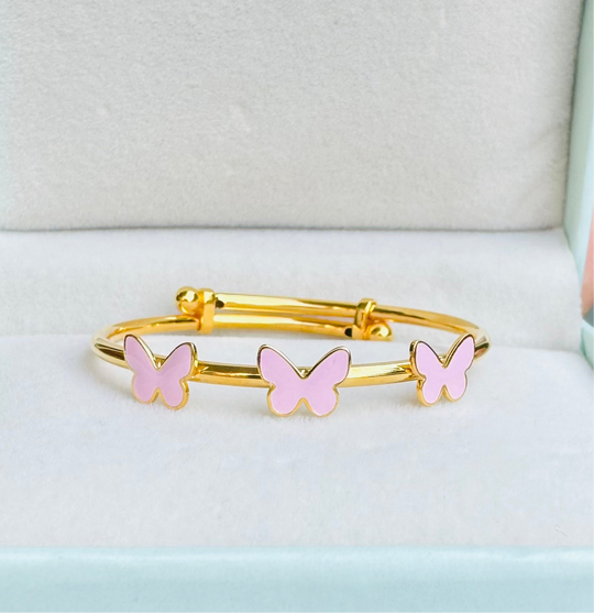 Butterfly Silver Adjustable Bangle