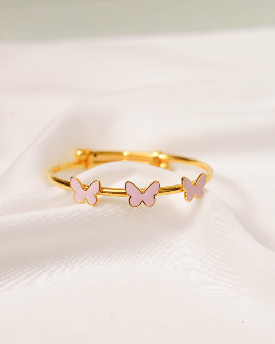 Butterfly Silver Adjustable Bangle