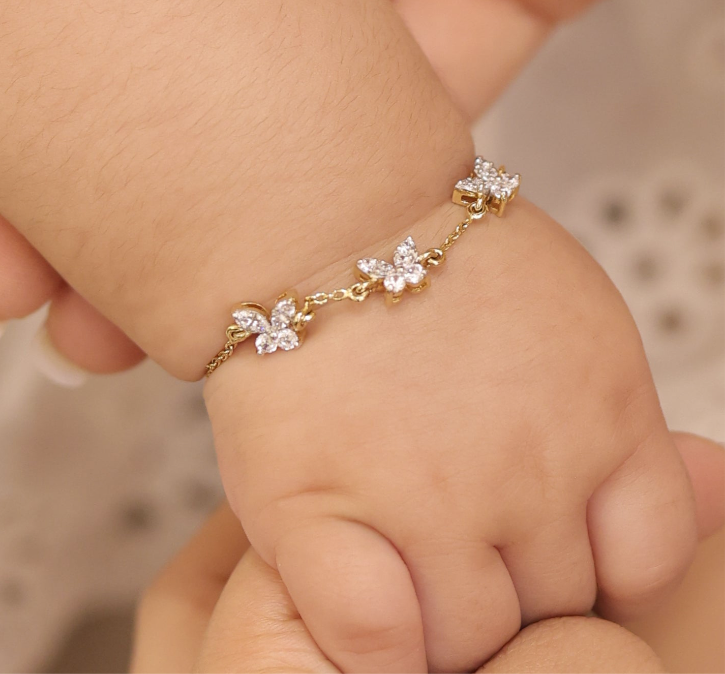 Diamond Butterfly Bracelet for kids — BIS Hallmarked, by Rajasi Jindal