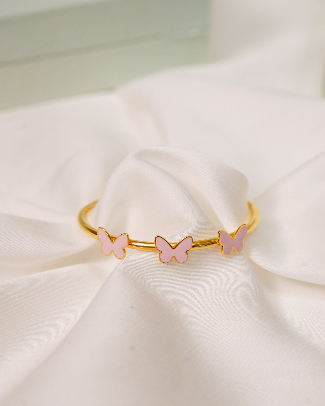 Butterfly Silver Adjustable Bangle