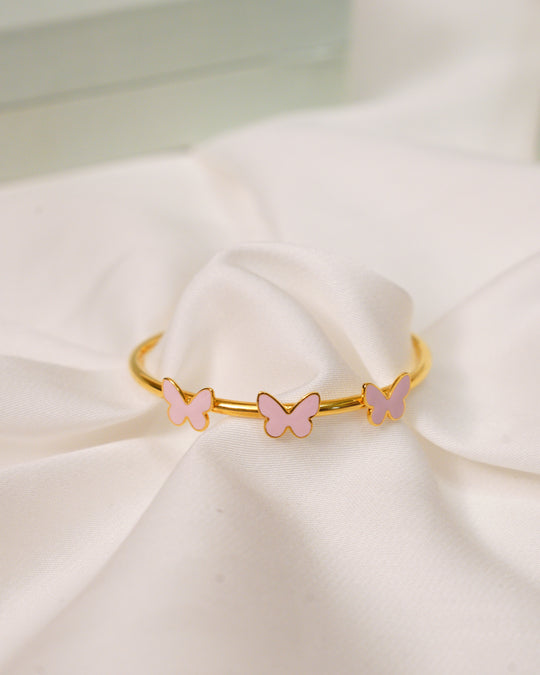 Butterfly Silver Adjustable Bangle