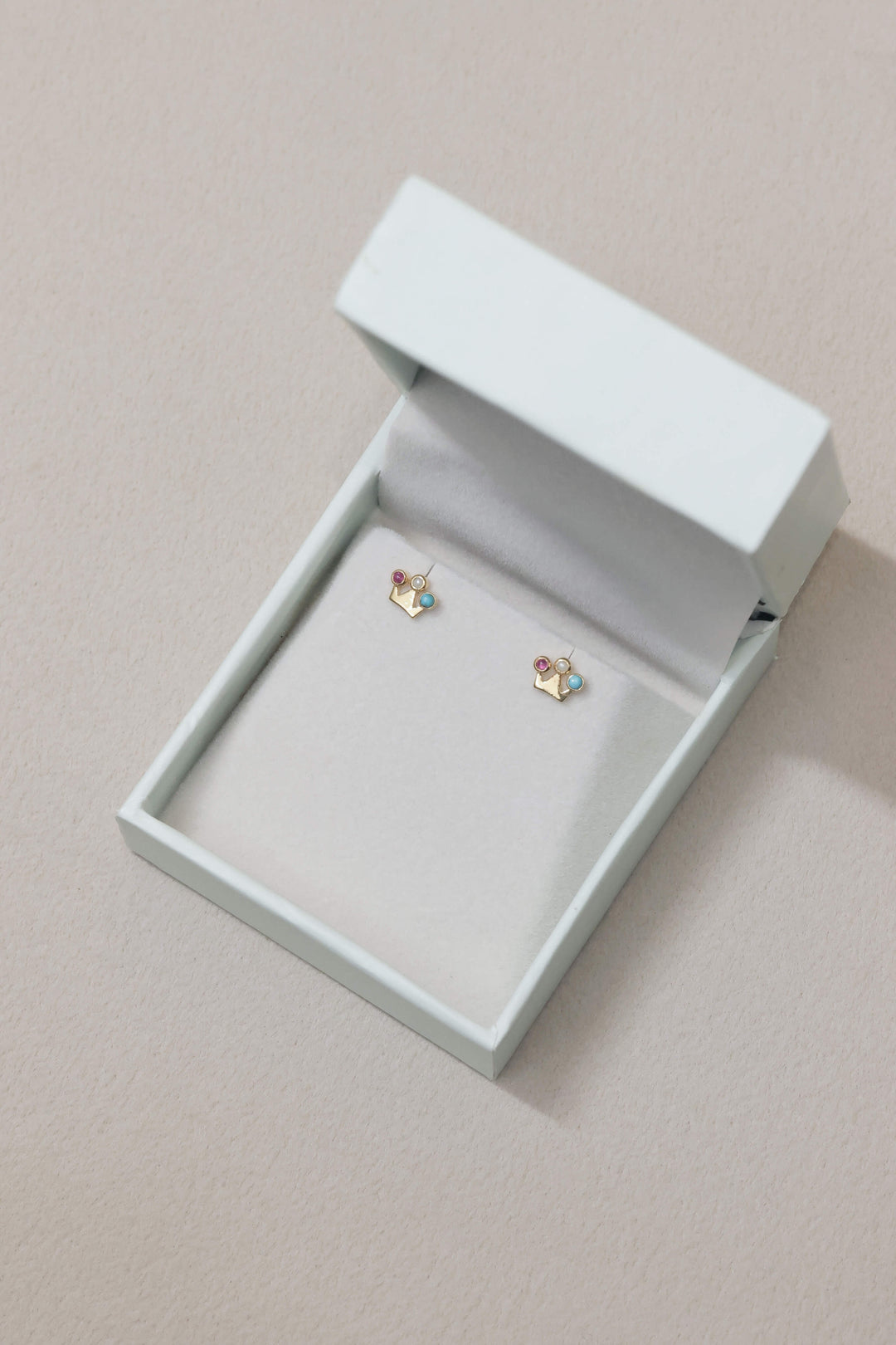Princess Crown Gold Earrings