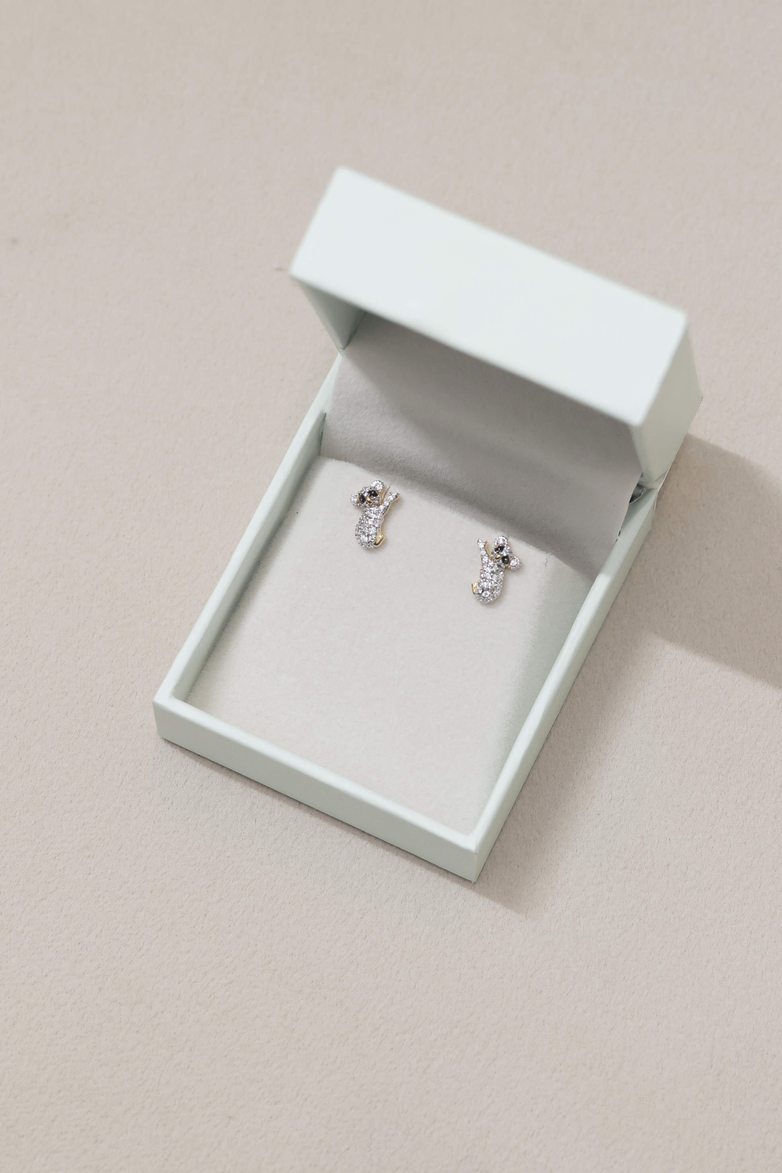 Koala Gold Embellished Earrings for babies and kids — BIS Hallmarked gold, by Rajasi Jindal