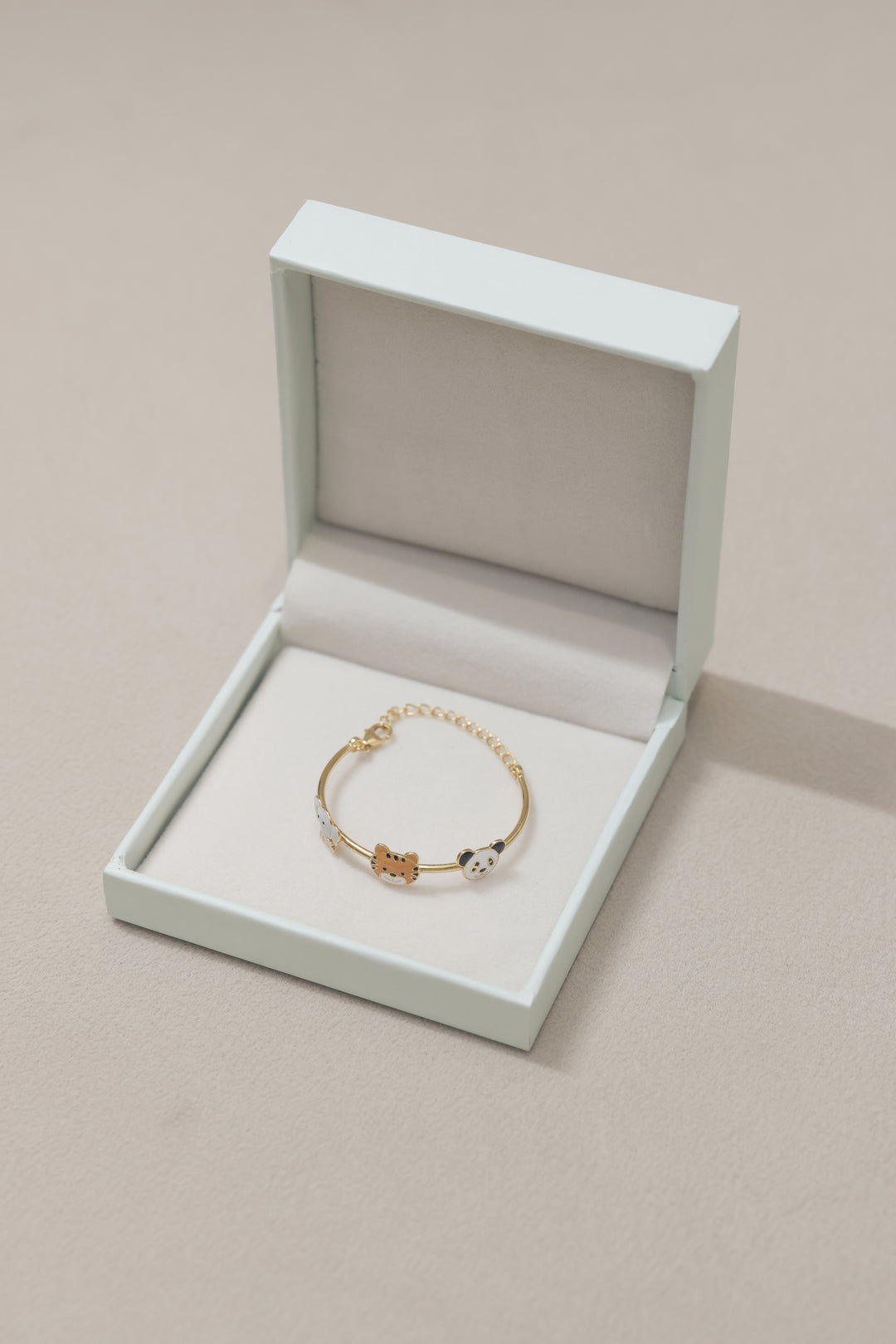 Elephant Tiger Panda Silver Adjustable Bangle