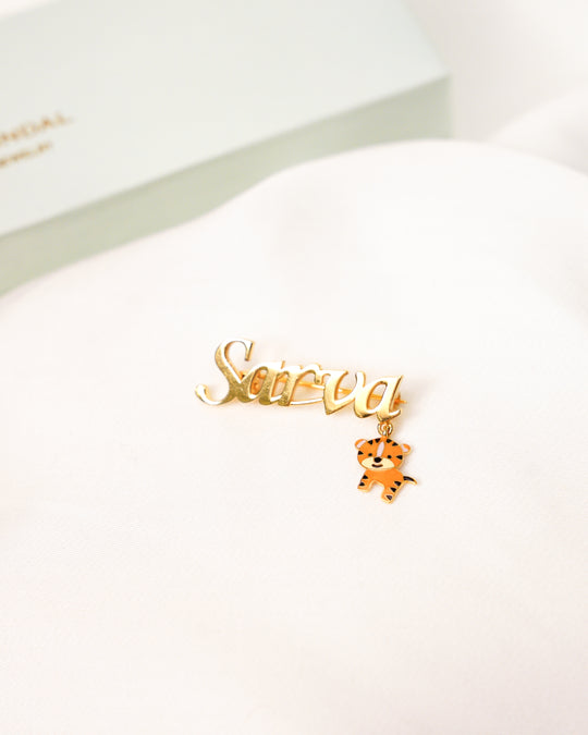 Name Tiger Brooch / Lapel Pin