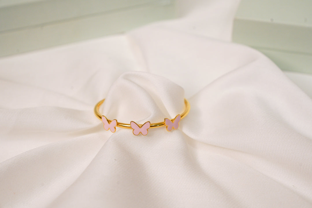 Butterfly Silver Adjustable Bangle