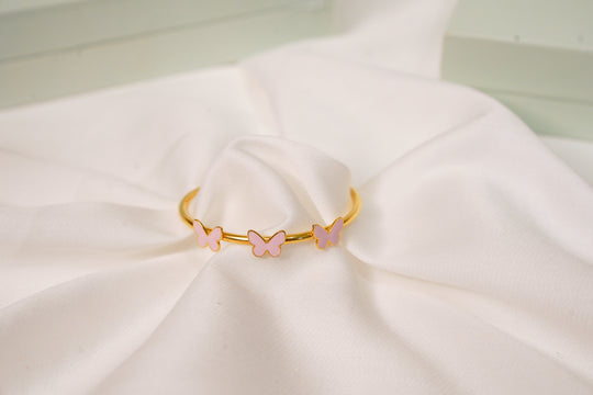 Butterfly Silver Adjustable Bangle