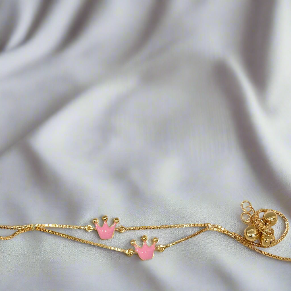 Crown Silver Payal (PAIR)