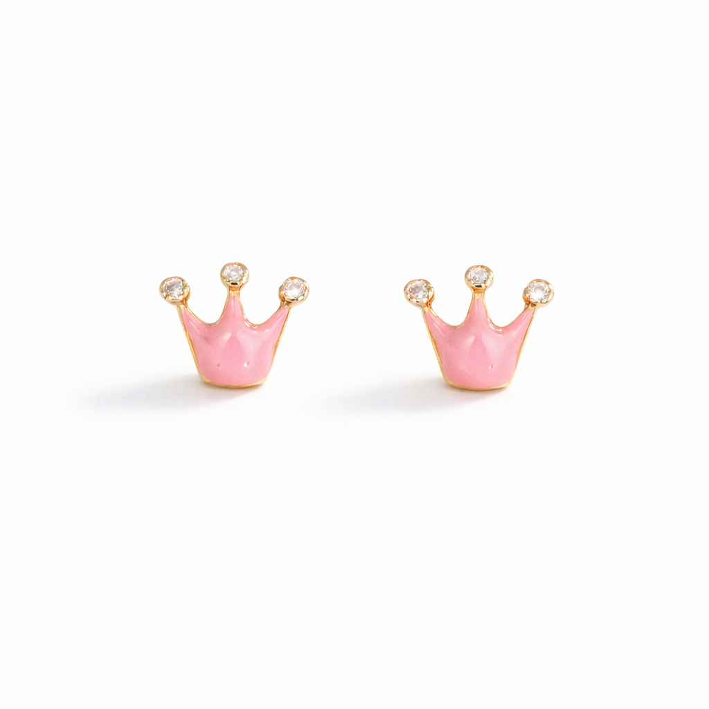 Crown Diamond Earrings for kids — BIS Hallmarked, by Rajasi Jindal