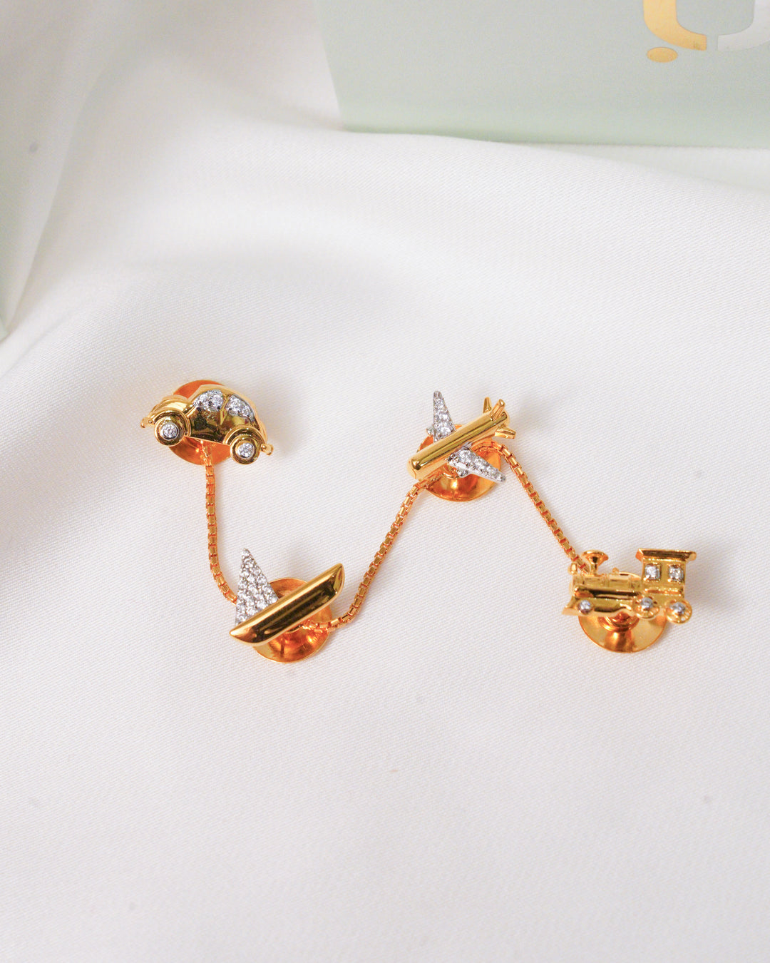 Studded Travel Collection Cufflinks / Kurta Buttons