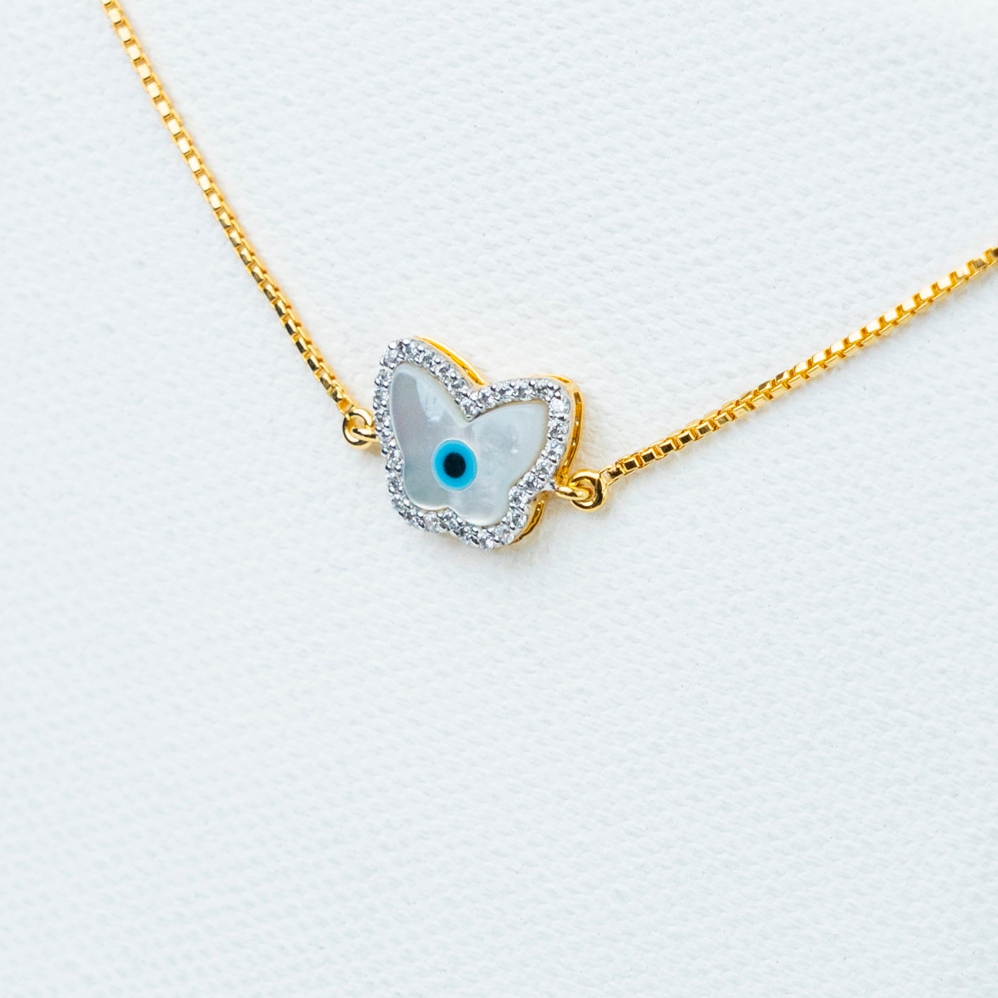 Shop Dewdrops Evil Eye Gemstone Bracelet Online | CaratLane US