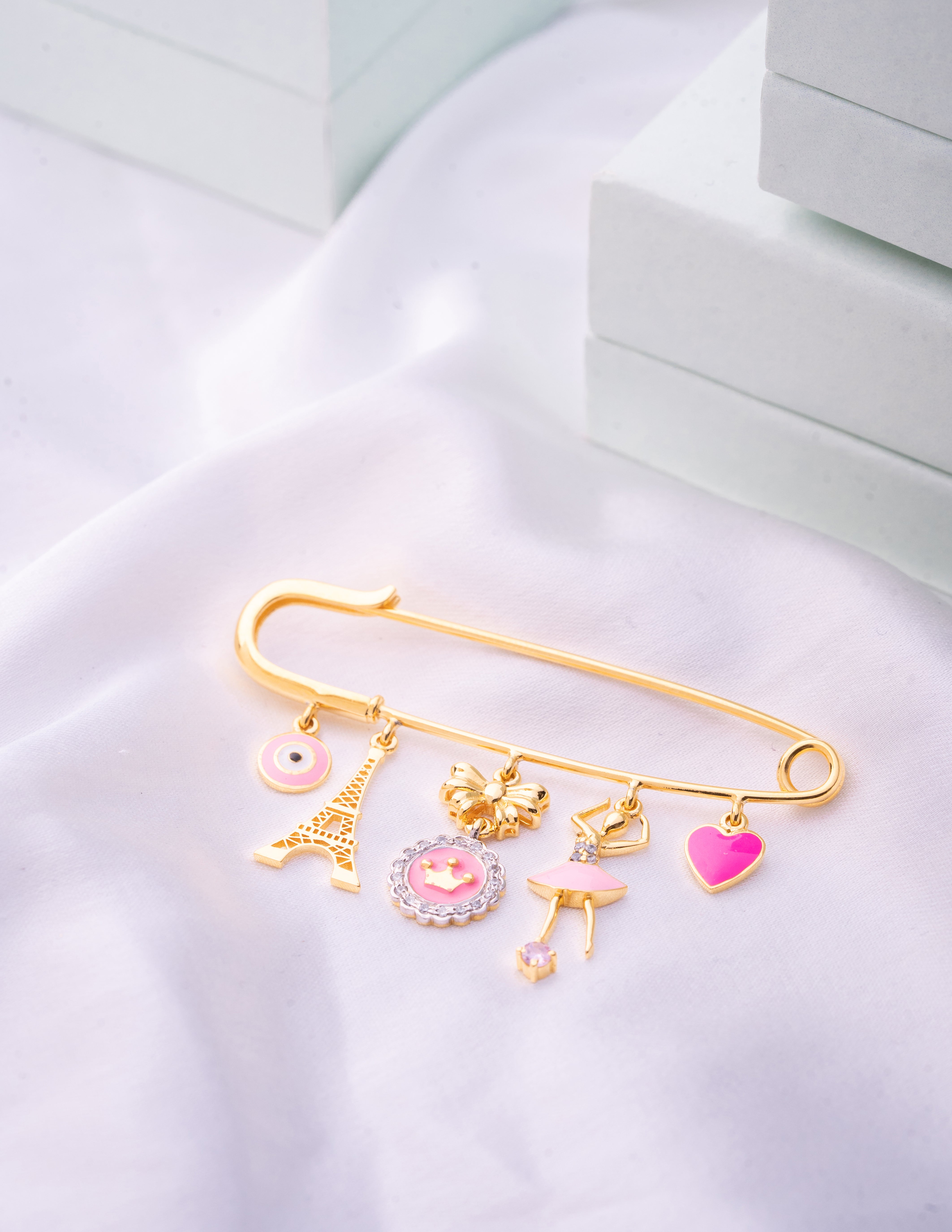Girly Pink Lapel Pin for kids — by Rajasi Jindal
