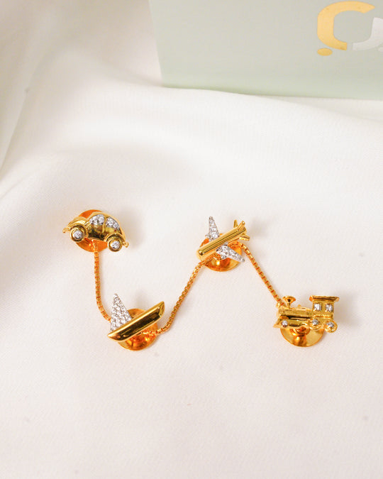 Studded Travel Collection Cufflinks / Kurta Buttons