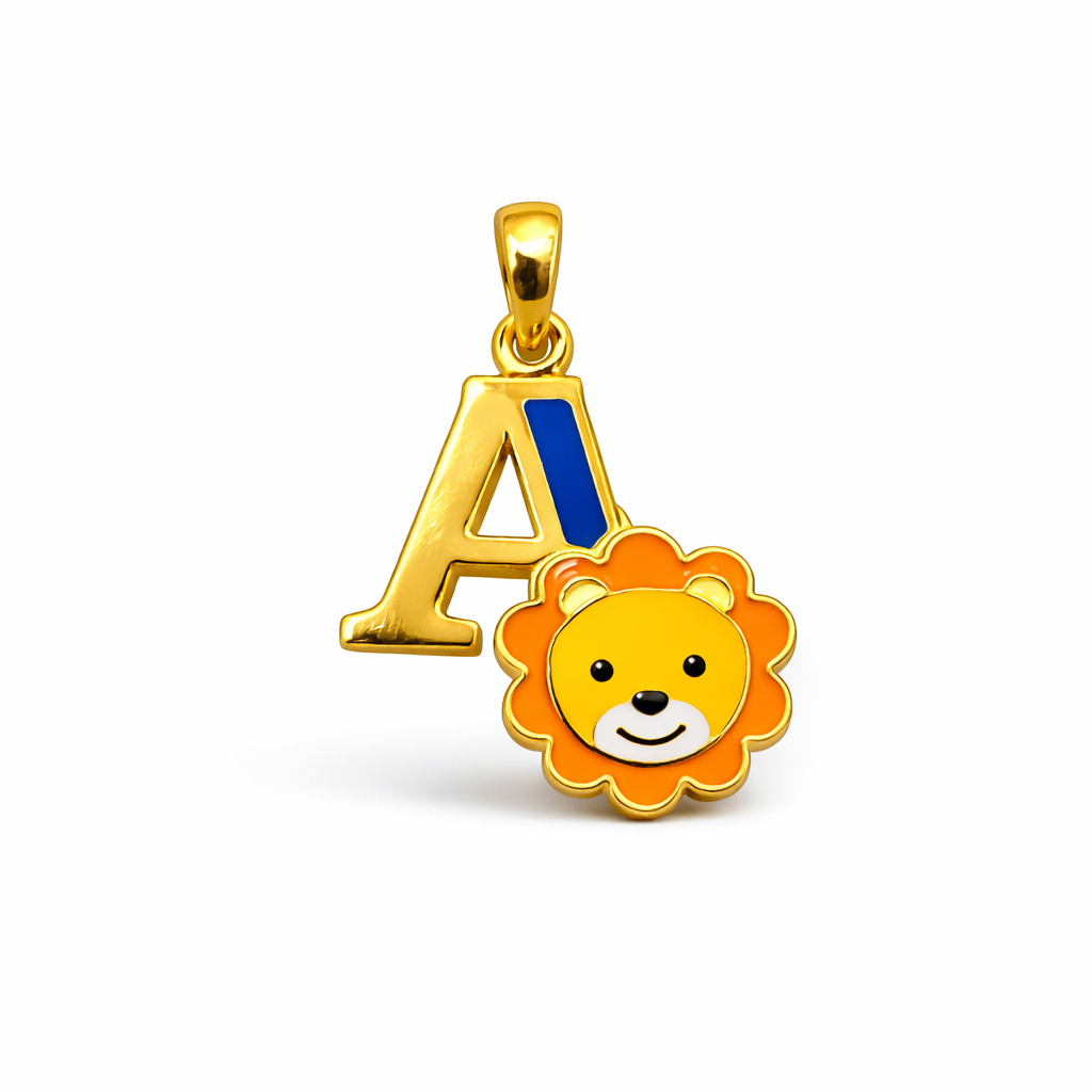 Fierce Initial Pendant for kids — BIS Hallmarked, by Rajasi Jindal