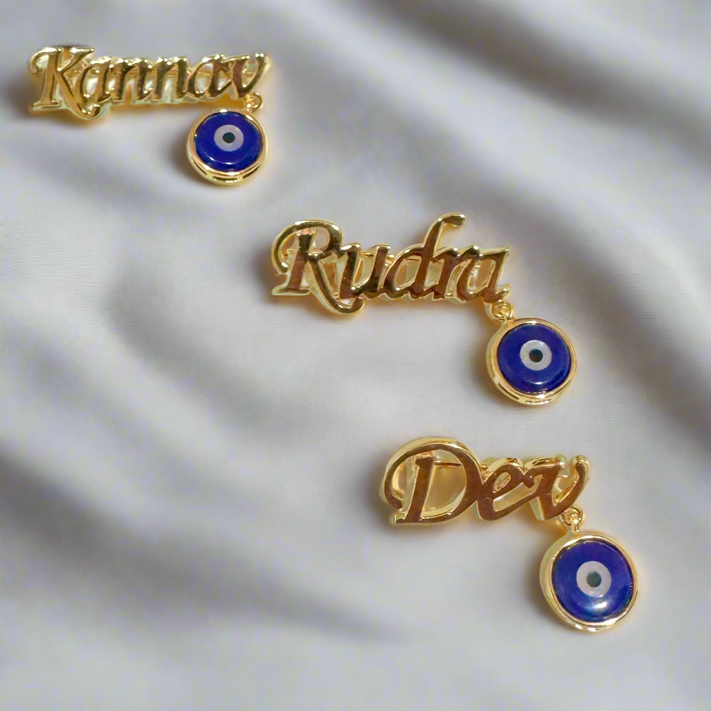 Name Evil eye Brooch / Lapel Pin
