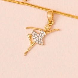 Ballerina Gold Plated Charm