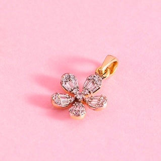 Flower Studded Gold Plated Charm