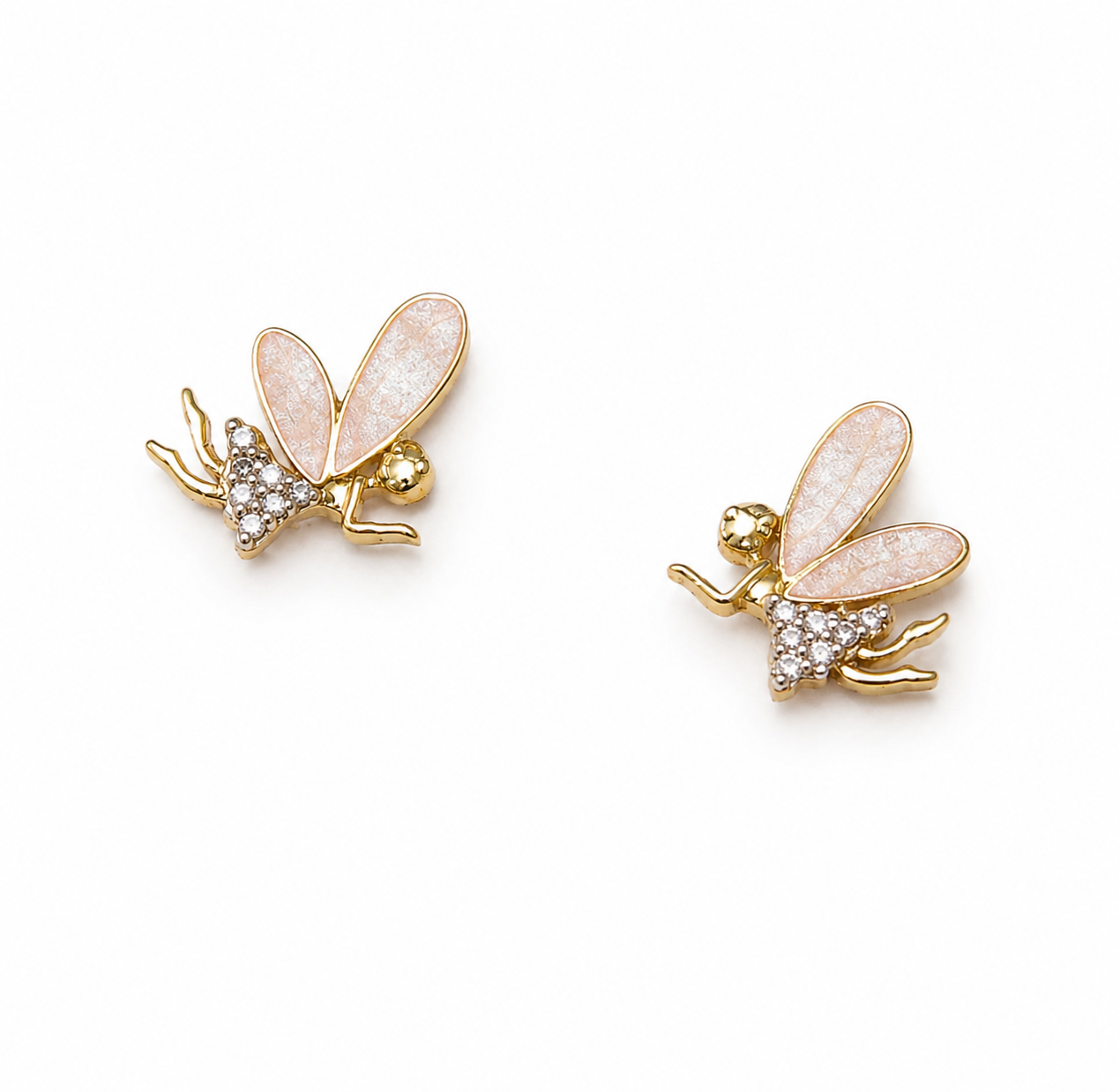 Flying Angel Gold Earrings