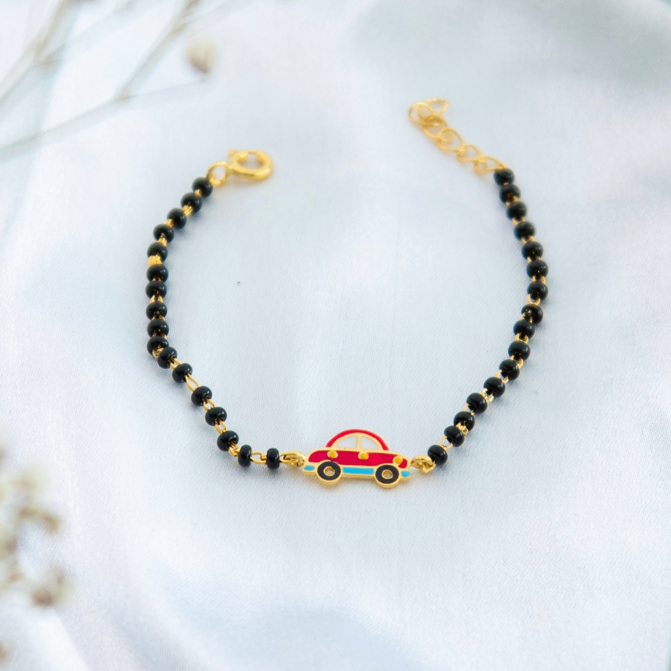 Red Car Nazariya for babies — BIS Hallmarked evil eye nazariya, by Rajasi Jindal