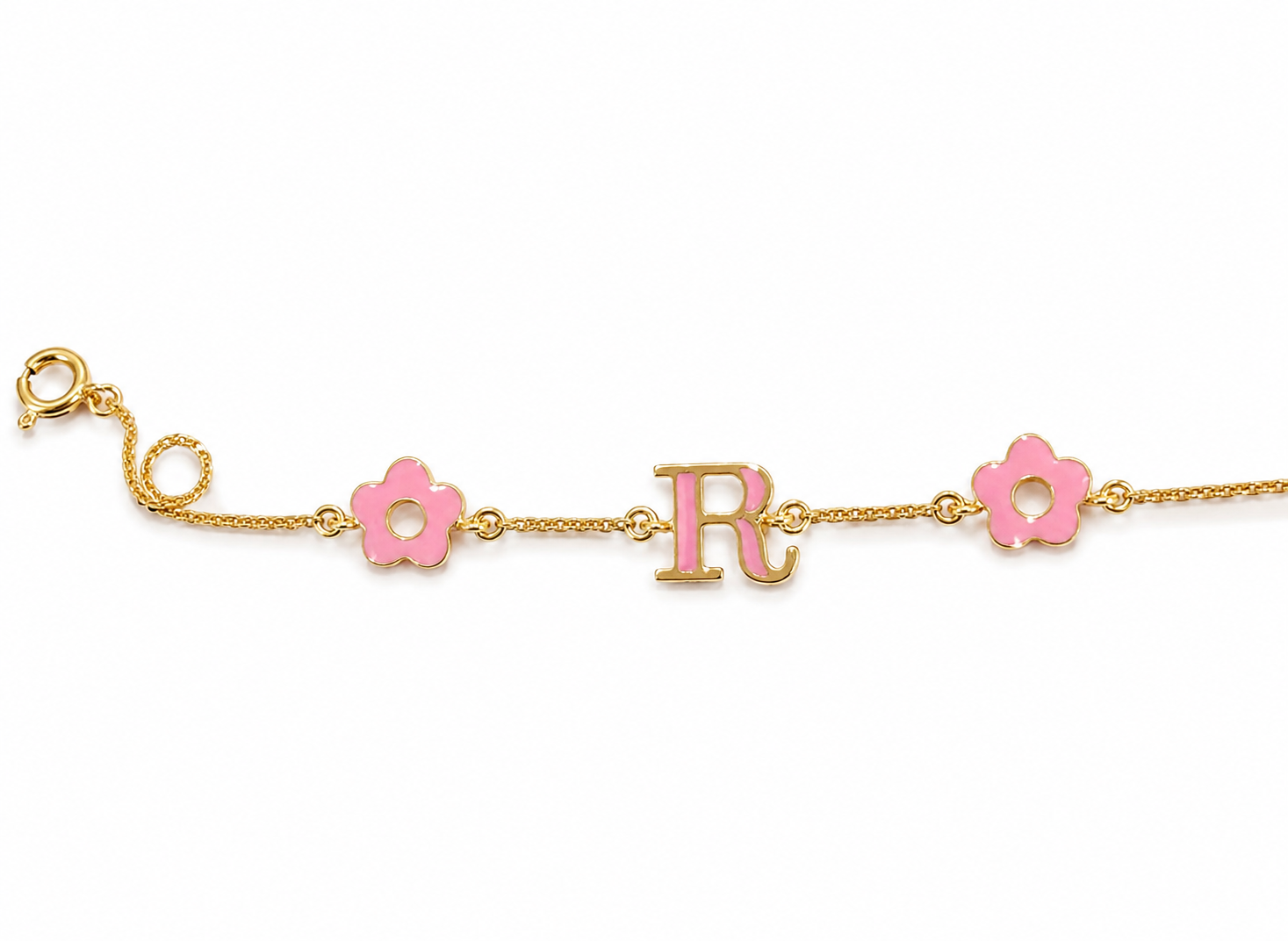 Flower Charm Gold Bracelet