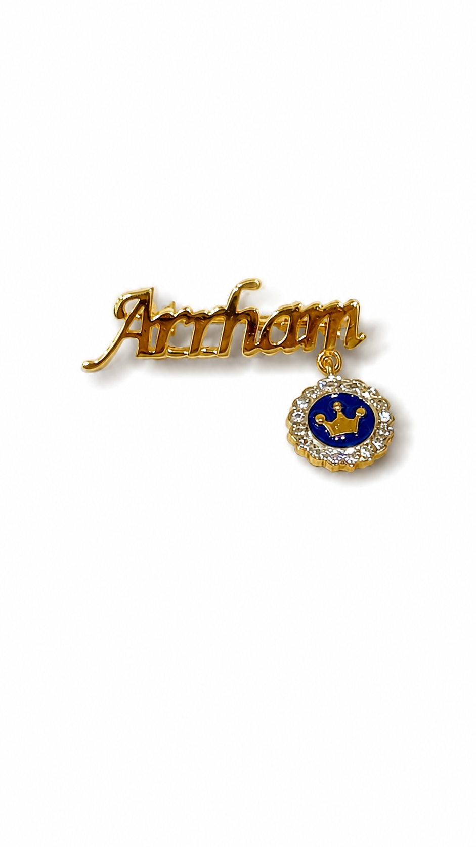Name Crown Brooch / Lapel Pin