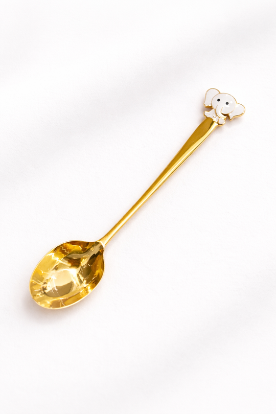 Elephant 14k Gold Spoon