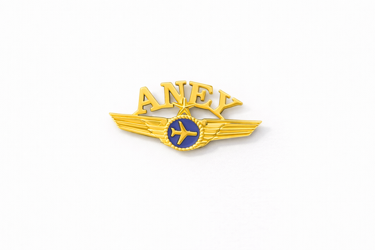 Airplane Name Brooch / Lapel Pin