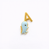 Initial Dinosaur Brooch / Lapel Pin
