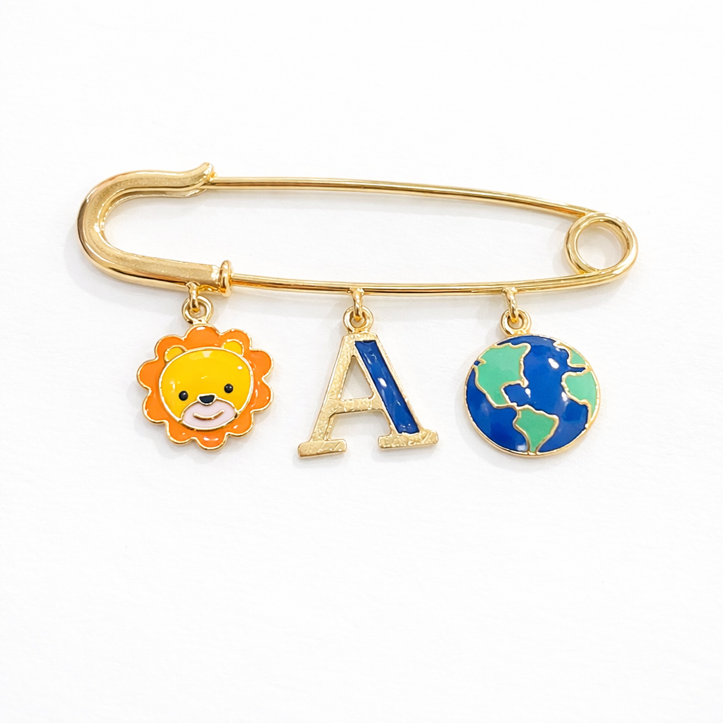 My World Blue Lapel Pin for kids — by Rajasi Jindal