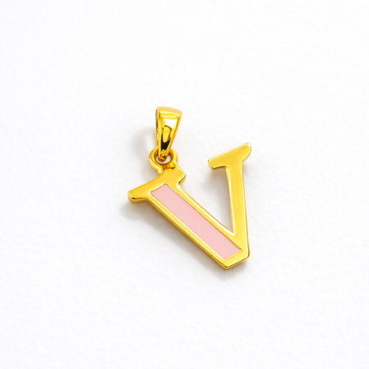 Pink Initial Pendant
